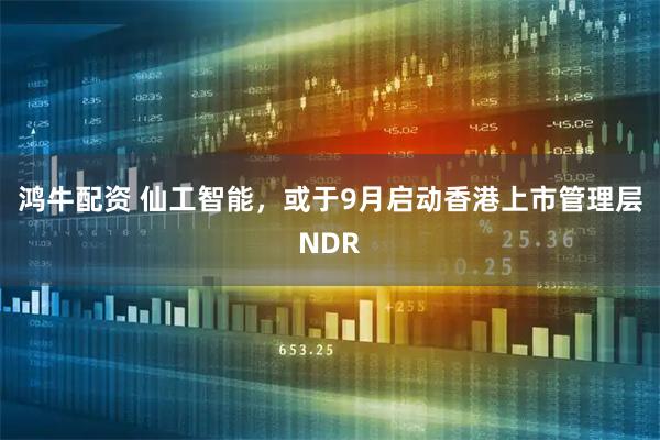 鸿牛配资 仙工智能，或于9月启动香港上市管理层NDR